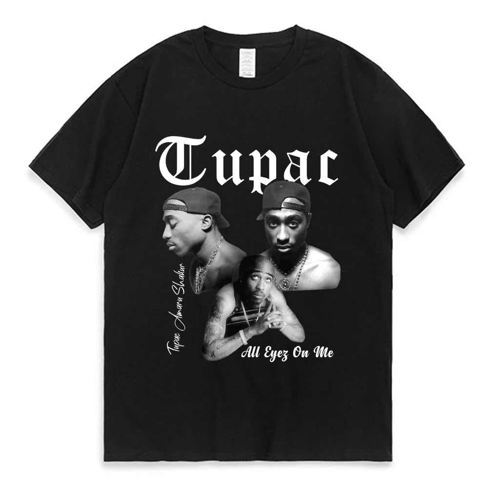 Graphic T-Shirt Women Hip Hop Tupac Print T Shirts Short Sleeve Ladies Clothes Lady Tees Tops Female Womens Tshirt