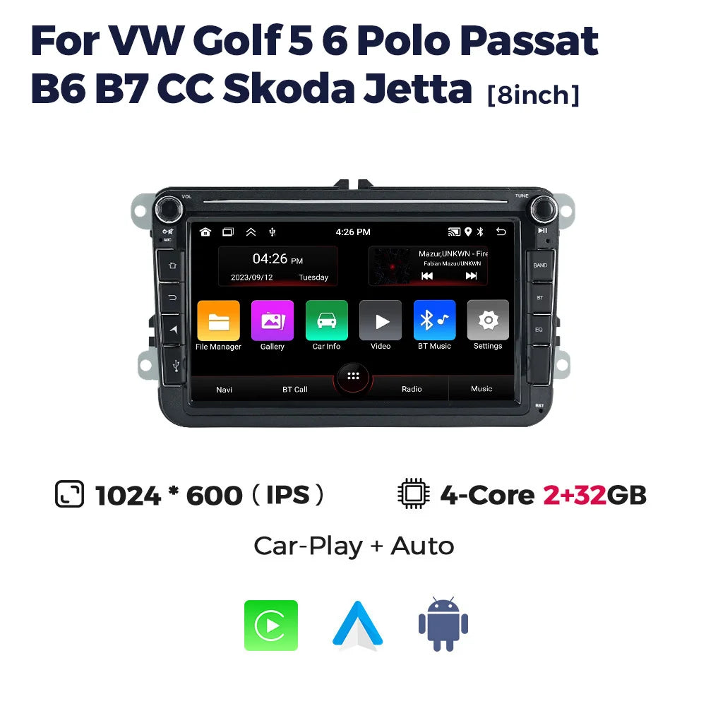 MEKEDE Android Autoradio For Volkswagen Passat b6 b7 golf 5 6 Polo Jetta Skoda Car Radio Multimedia PlayerGPS WiFi RDS Carplay