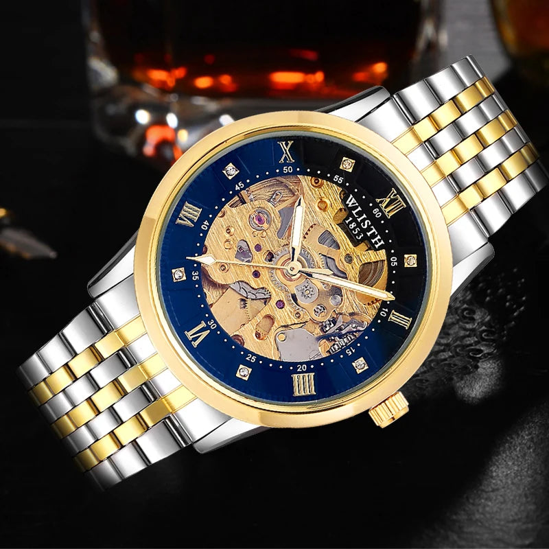 Men's Watches Luxury Machinery Men Watches Automatic Mechanical Wrist Watch for Man Waterproof Stainless Steel Luminous Business