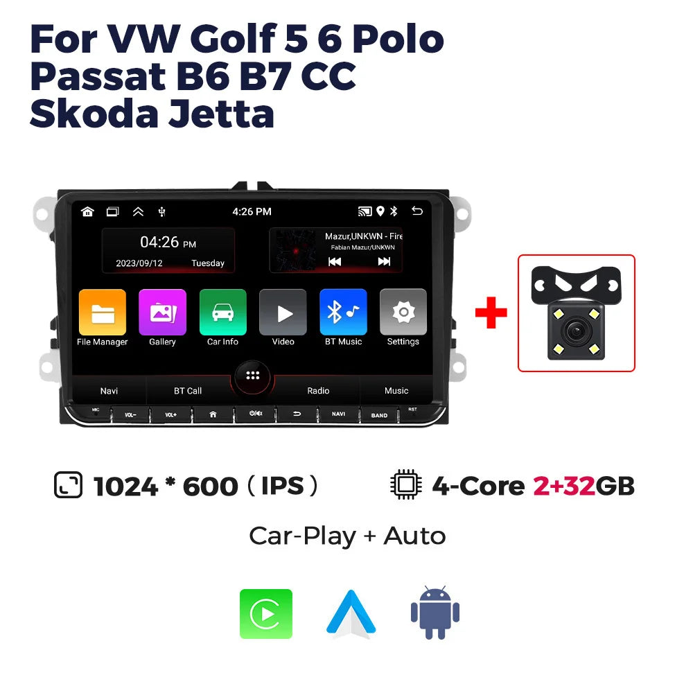 MEKEDE Android Autoradio For Volkswagen Passat b6 b7 golf 5 6 Polo Jetta Skoda Car Radio Multimedia PlayerGPS WiFi RDS Carplay