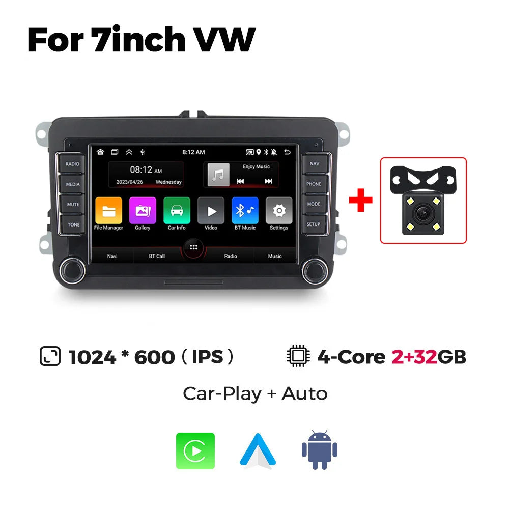MEKEDE Android Autoradio For Volkswagen Passat b6 b7 golf 5 6 Polo Jetta Skoda Car Radio Multimedia PlayerGPS WiFi RDS Carplay