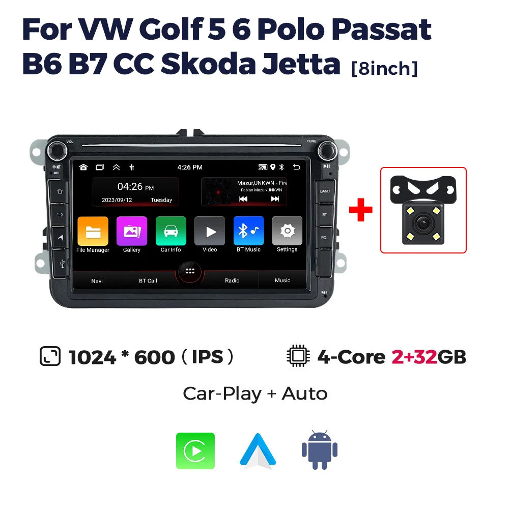 MEKEDE Android Autoradio For Volkswagen Passat b6 b7 golf 5 6 Polo Jetta Skoda Car Radio Multimedia PlayerGPS WiFi RDS Carplay