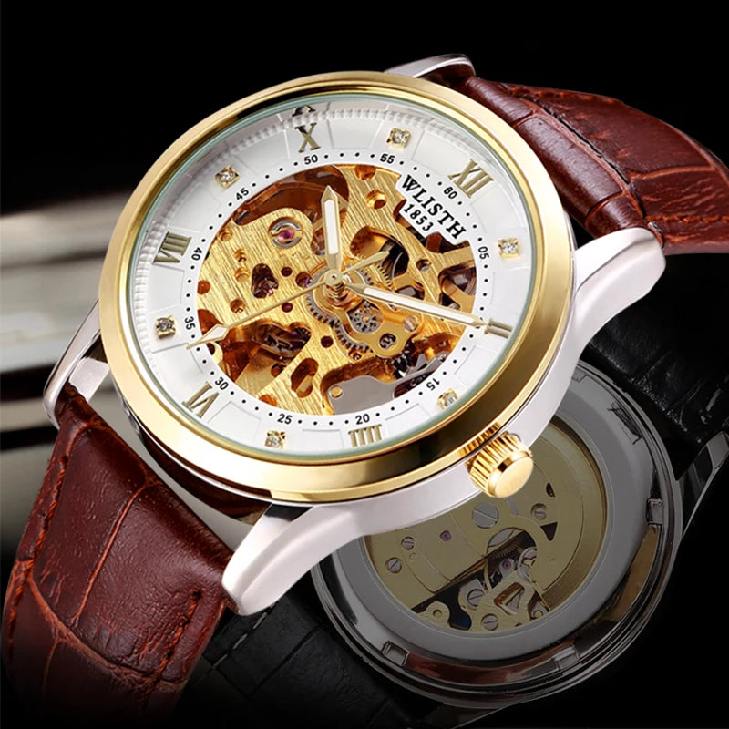 Men's Watches Luxury Machinery Men Watches Automatic Mechanical Wrist Watch for Man Waterproof Stainless Steel Luminous Business