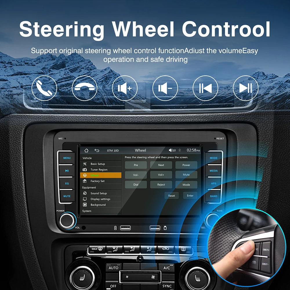 Carplay Android Auto Car Radio for Volkswagen Golf 5 6 Polo Passat B6 B7 CC Skoda Jetta Universal Multimedia  for Carplay Auto S