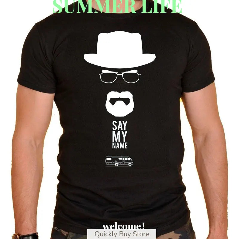 Graphic T Shirts for Men Clothing Novelty Breaking Bad Y2k T Shirt Man Leisure Mike Ehrmantraut Heisenberg TV Show Tshirt Men's