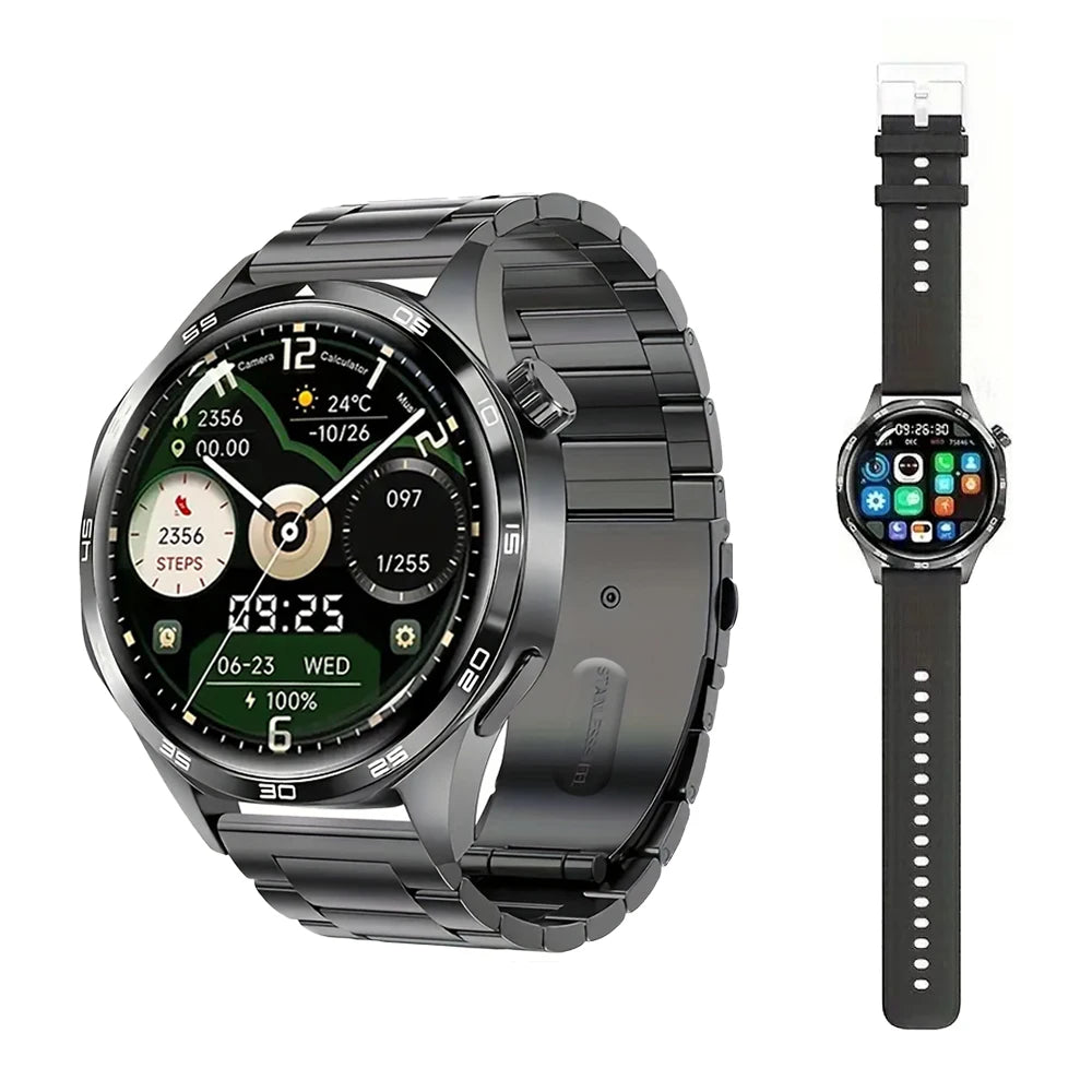 Men's Smart Watch 1.52" HD AMOLED Display 110+ Sport Modes 24/7 Heart Rate Sleep Monitor IP68 Waterproof Fitness Tracker